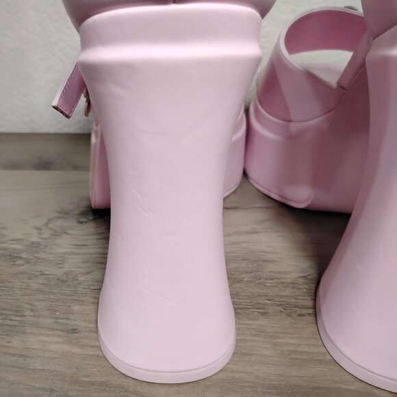 Dolls Kill | Sugar Thrillz | Power Play Peep Toe Heels | Pink | W Size 10 - Picture 7 of 12
